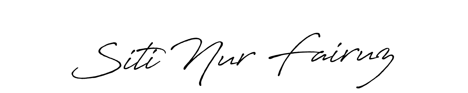 You can use this online signature creator to create a handwritten signature for the name Siti Nur Fairuz. This is the best online autograph maker. Siti Nur Fairuz signature style 7 images and pictures png