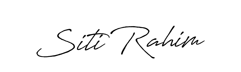 Also we have Siti Rahim name is the best signature style. Create professional handwritten signature collection using Antro_Vectra_Bolder autograph style. Siti Rahim signature style 7 images and pictures png