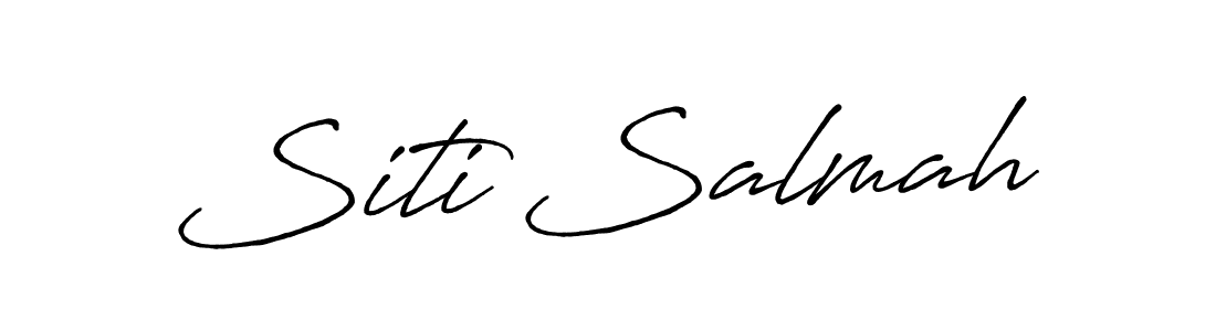 Siti Salmah stylish signature style. Best Handwritten Sign (Antro_Vectra_Bolder) for my name. Handwritten Signature Collection Ideas for my name Siti Salmah. Siti Salmah signature style 7 images and pictures png