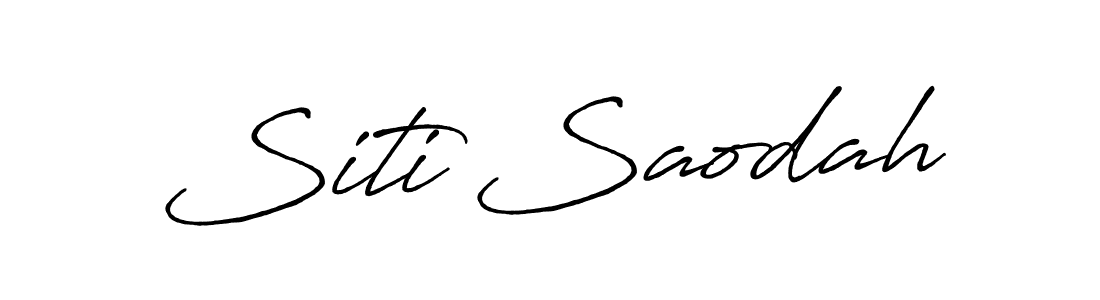 Use a signature maker to create a handwritten signature online. With this signature software, you can design (Antro_Vectra_Bolder) your own signature for name Siti Saodah. Siti Saodah signature style 7 images and pictures png