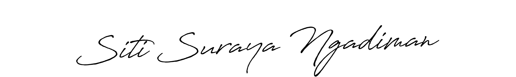 Also You can easily find your signature by using the search form. We will create Siti Suraya Ngadiman name handwritten signature images for you free of cost using Antro_Vectra_Bolder sign style. Siti Suraya Ngadiman signature style 7 images and pictures png