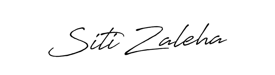 Make a beautiful signature design for name Siti Zaleha. With this signature (Antro_Vectra_Bolder) style, you can create a handwritten signature for free. Siti Zaleha signature style 7 images and pictures png