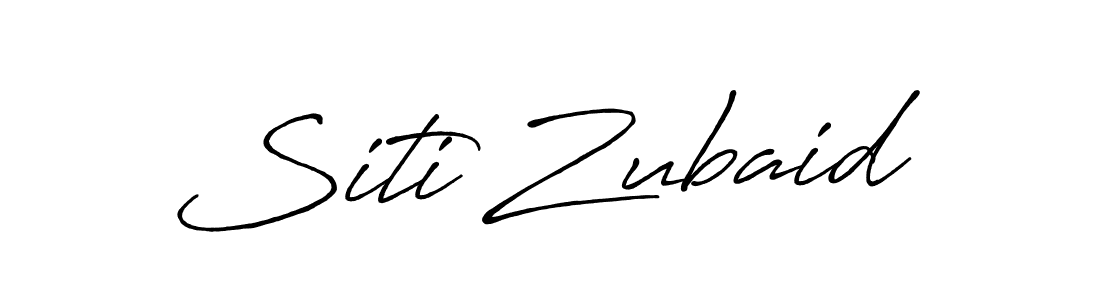 Make a beautiful signature design for name Siti Zubaid. With this signature (Antro_Vectra_Bolder) style, you can create a handwritten signature for free. Siti Zubaid signature style 7 images and pictures png