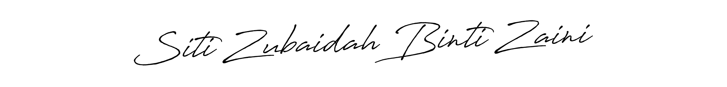 Siti Zubaidah Binti Zaini stylish signature style. Best Handwritten Sign (Antro_Vectra_Bolder) for my name. Handwritten Signature Collection Ideas for my name Siti Zubaidah Binti Zaini. Siti Zubaidah Binti Zaini signature style 7 images and pictures png