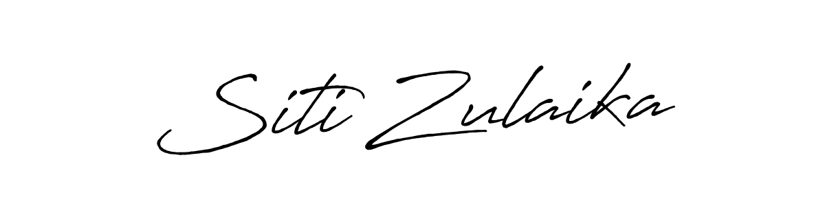 Use a signature maker to create a handwritten signature online. With this signature software, you can design (Antro_Vectra_Bolder) your own signature for name Siti Zulaika. Siti Zulaika signature style 7 images and pictures png
