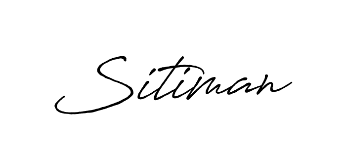 How to make Sitiman signature? Antro_Vectra_Bolder is a professional autograph style. Create handwritten signature for Sitiman name. Sitiman signature style 7 images and pictures png