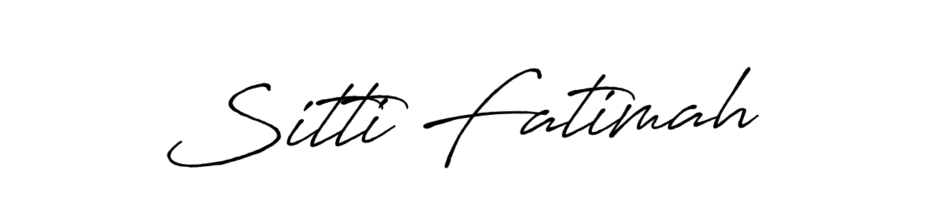 Also we have Sitti Fatimah name is the best signature style. Create professional handwritten signature collection using Antro_Vectra_Bolder autograph style. Sitti Fatimah signature style 7 images and pictures png