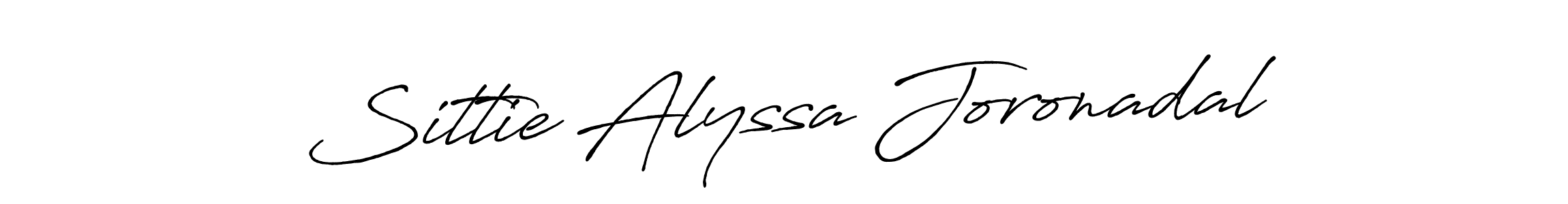 Design your own signature with our free online signature maker. With this signature software, you can create a handwritten (Antro_Vectra_Bolder) signature for name Sittie Alyssa Joronadal. Sittie Alyssa Joronadal signature style 7 images and pictures png