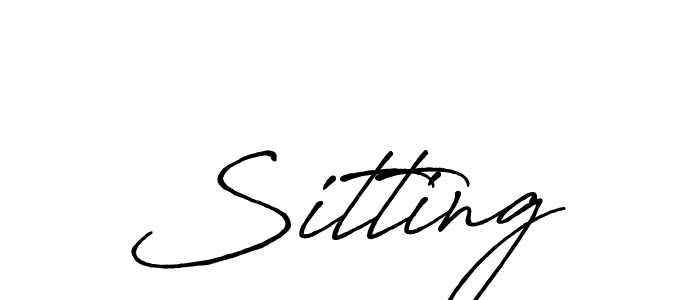 Make a beautiful signature design for name Sitting. With this signature (Antro_Vectra_Bolder) style, you can create a handwritten signature for free. Sitting signature style 7 images and pictures png