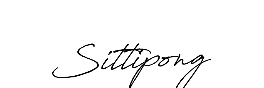 Use a signature maker to create a handwritten signature online. With this signature software, you can design (Antro_Vectra_Bolder) your own signature for name Sittipong. Sittipong signature style 7 images and pictures png