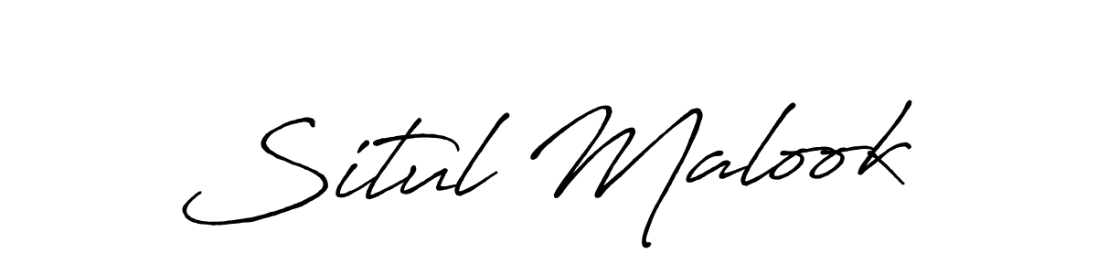 Situl Malook stylish signature style. Best Handwritten Sign (Antro_Vectra_Bolder) for my name. Handwritten Signature Collection Ideas for my name Situl Malook. Situl Malook signature style 7 images and pictures png