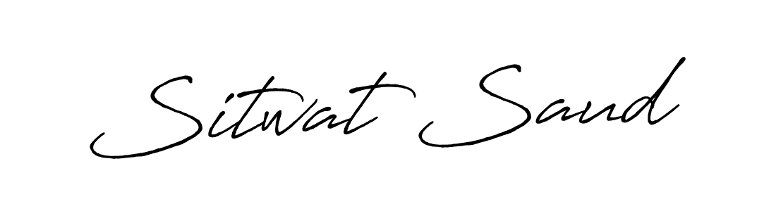 Create a beautiful signature design for name Sitwat Saud. With this signature (Antro_Vectra_Bolder) fonts, you can make a handwritten signature for free. Sitwat Saud signature style 7 images and pictures png