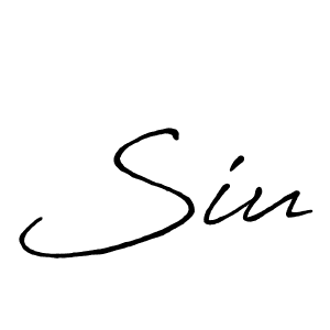 Use a signature maker to create a handwritten signature online. With this signature software, you can design (Antro_Vectra_Bolder) your own signature for name Siu. Siu signature style 7 images and pictures png