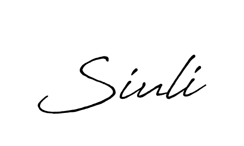 Antro_Vectra_Bolder is a professional signature style that is perfect for those who want to add a touch of class to their signature. It is also a great choice for those who want to make their signature more unique. Get Siuli name to fancy signature for free. Siuli signature style 7 images and pictures png