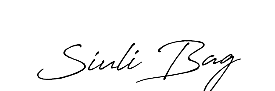 It looks lik you need a new signature style for name Siuli Bag. Design unique handwritten (Antro_Vectra_Bolder) signature with our free signature maker in just a few clicks. Siuli Bag signature style 7 images and pictures png