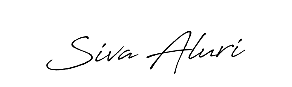 Create a beautiful signature design for name Siva Aluri. With this signature (Antro_Vectra_Bolder) fonts, you can make a handwritten signature for free. Siva Aluri signature style 7 images and pictures png