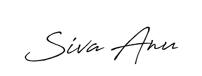 How to make Siva Anu name signature. Use Antro_Vectra_Bolder style for creating short signs online. This is the latest handwritten sign. Siva Anu signature style 7 images and pictures png