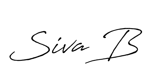 Siva B stylish signature style. Best Handwritten Sign (Antro_Vectra_Bolder) for my name. Handwritten Signature Collection Ideas for my name Siva B. Siva B signature style 7 images and pictures png