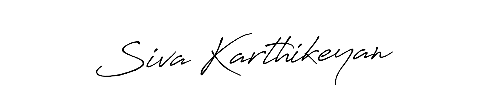 Make a beautiful signature design for name Siva Karthikeyan. With this signature (Antro_Vectra_Bolder) style, you can create a handwritten signature for free. Siva Karthikeyan signature style 7 images and pictures png
