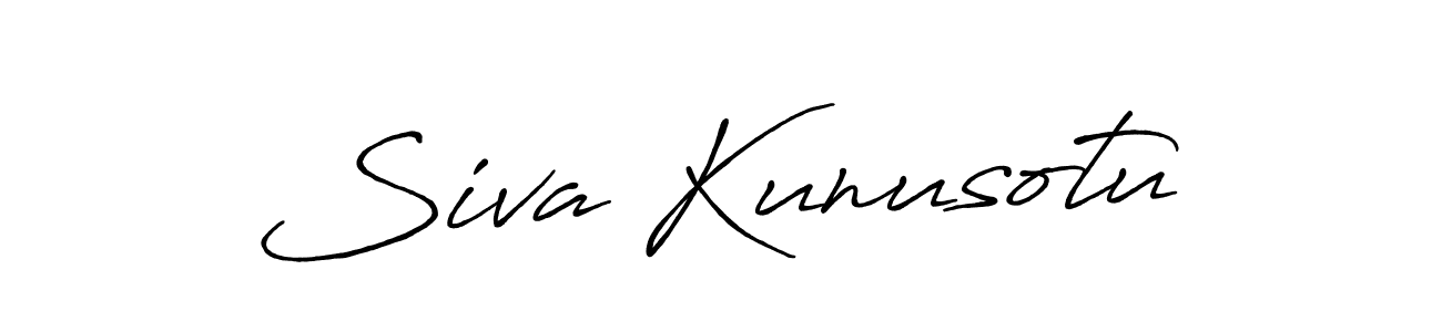 How to make Siva Kunusotu name signature. Use Antro_Vectra_Bolder style for creating short signs online. This is the latest handwritten sign. Siva Kunusotu signature style 7 images and pictures png