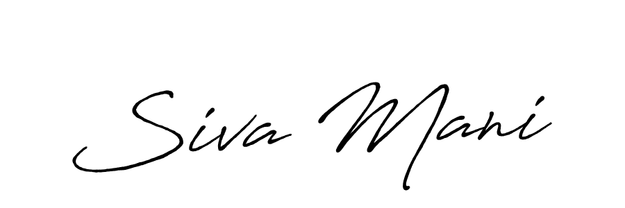 Siva Mani stylish signature style. Best Handwritten Sign (Antro_Vectra_Bolder) for my name. Handwritten Signature Collection Ideas for my name Siva Mani. Siva Mani signature style 7 images and pictures png