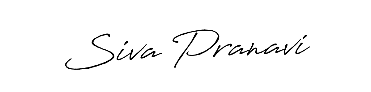Create a beautiful signature design for name Siva Pranavi. With this signature (Antro_Vectra_Bolder) fonts, you can make a handwritten signature for free. Siva Pranavi signature style 7 images and pictures png
