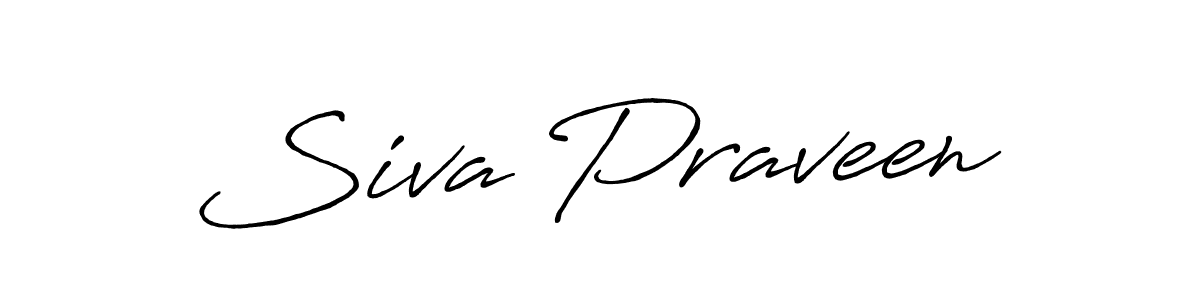Use a signature maker to create a handwritten signature online. With this signature software, you can design (Antro_Vectra_Bolder) your own signature for name Siva Praveen. Siva Praveen signature style 7 images and pictures png