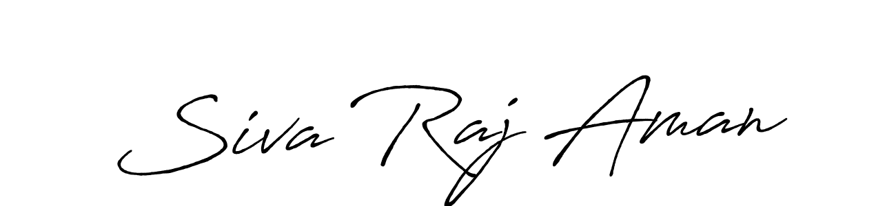How to make Siva Raj Aman name signature. Use Antro_Vectra_Bolder style for creating short signs online. This is the latest handwritten sign. Siva Raj Aman signature style 7 images and pictures png