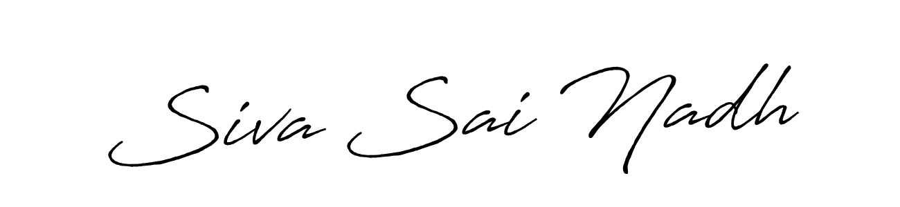 Design your own signature with our free online signature maker. With this signature software, you can create a handwritten (Antro_Vectra_Bolder) signature for name Siva Sai Nadh. Siva Sai Nadh signature style 7 images and pictures png
