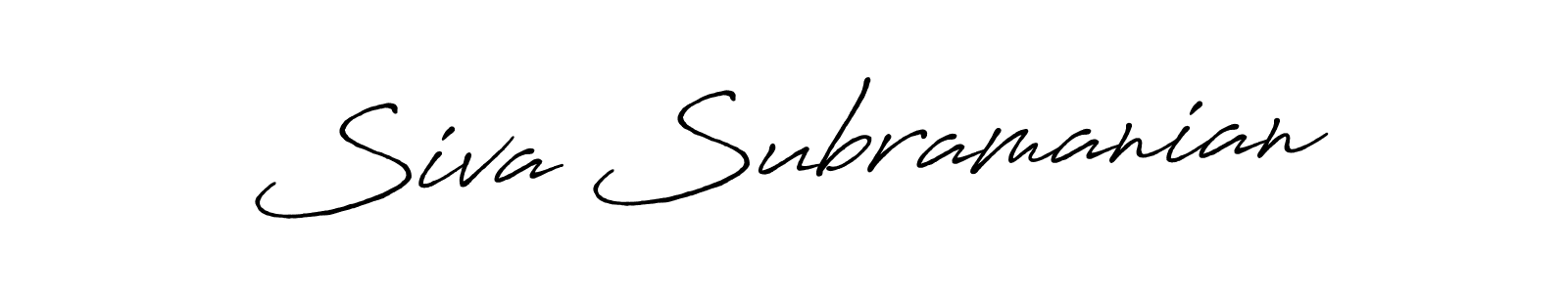 Create a beautiful signature design for name Siva Subramanian. With this signature (Antro_Vectra_Bolder) fonts, you can make a handwritten signature for free. Siva Subramanian signature style 7 images and pictures png