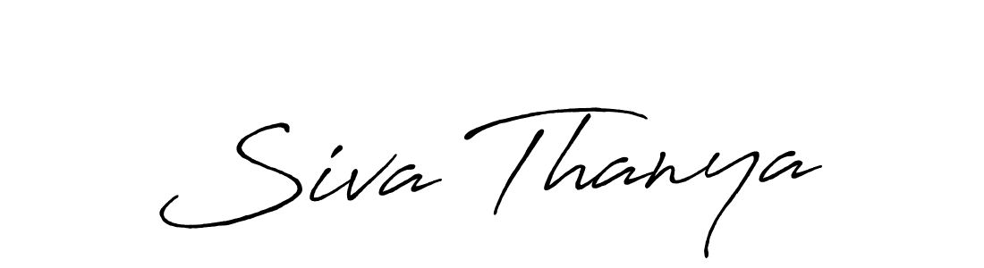 Create a beautiful signature design for name Siva Thanya. With this signature (Antro_Vectra_Bolder) fonts, you can make a handwritten signature for free. Siva Thanya signature style 7 images and pictures png