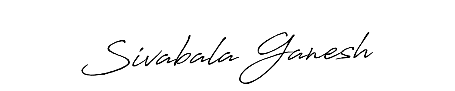 How to make Sivabala Ganesh name signature. Use Antro_Vectra_Bolder style for creating short signs online. This is the latest handwritten sign. Sivabala Ganesh signature style 7 images and pictures png