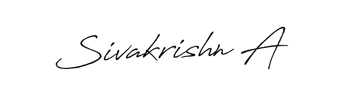 Make a beautiful signature design for name Sivakrishn A. With this signature (Antro_Vectra_Bolder) style, you can create a handwritten signature for free. Sivakrishn A signature style 7 images and pictures png