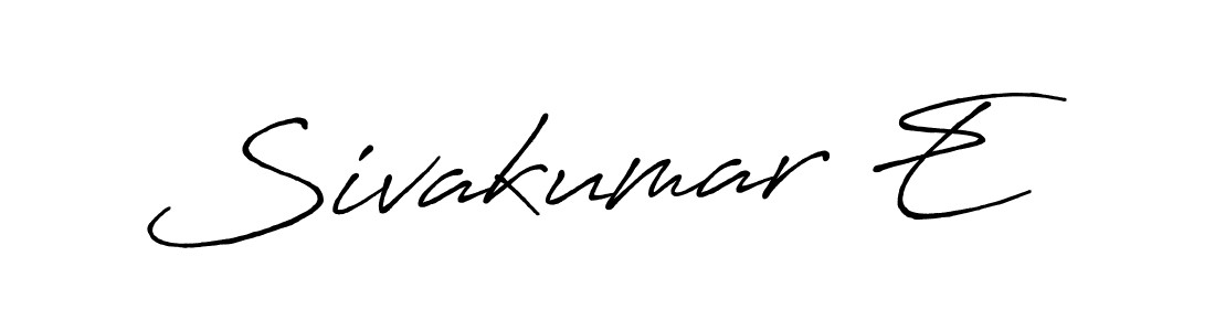 This is the best signature style for the Sivakumar E name. Also you like these signature font (Antro_Vectra_Bolder). Mix name signature. Sivakumar E signature style 7 images and pictures png