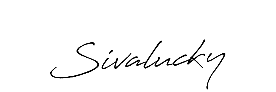 Once you've used our free online signature maker to create your best signature Antro_Vectra_Bolder style, it's time to enjoy all of the benefits that Sivalucky name signing documents. Sivalucky signature style 7 images and pictures png
