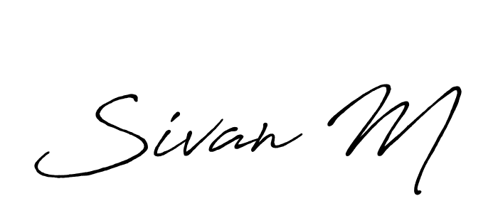 if you are searching for the best signature style for your name Sivan M. so please give up your signature search. here we have designed multiple signature styles  using Antro_Vectra_Bolder. Sivan M signature style 7 images and pictures png