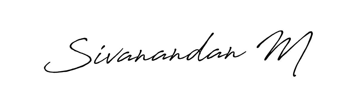 How to Draw Sivanandan M signature style? Antro_Vectra_Bolder is a latest design signature styles for name Sivanandan M. Sivanandan M signature style 7 images and pictures png