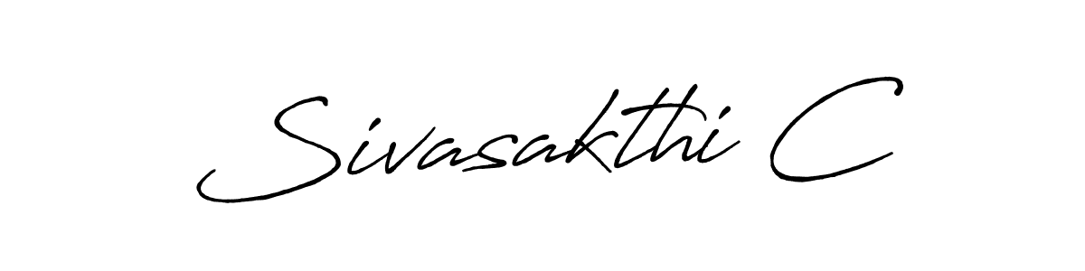Use a signature maker to create a handwritten signature online. With this signature software, you can design (Antro_Vectra_Bolder) your own signature for name Sivasakthi C. Sivasakthi C signature style 7 images and pictures png