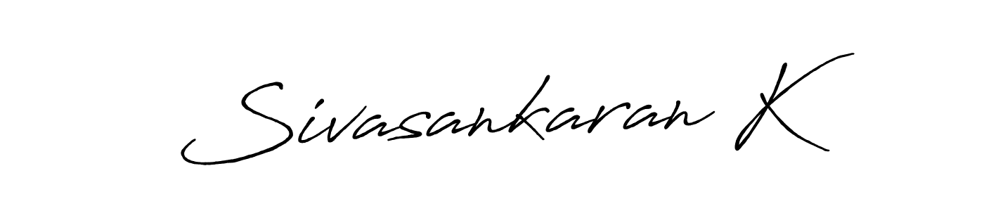 How to make Sivasankaran K name signature. Use Antro_Vectra_Bolder style for creating short signs online. This is the latest handwritten sign. Sivasankaran K signature style 7 images and pictures png