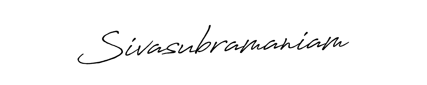 Also we have Sivasubramaniam name is the best signature style. Create professional handwritten signature collection using Antro_Vectra_Bolder autograph style. Sivasubramaniam signature style 7 images and pictures png