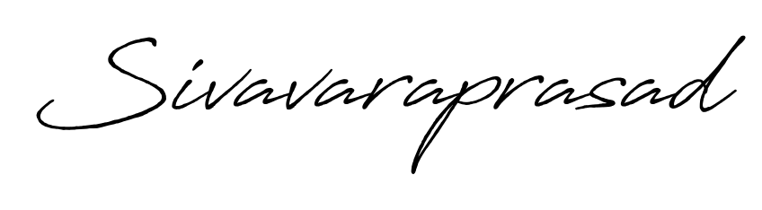 Create an unforgettable impression when signing with Sivavaraprasad name styled in Antro_Vectra_Bolder typography. 100% free online generator. Sivavaraprasad signature style 7 images and pictures png