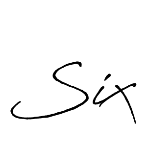 Also You can easily find your signature by using the search form. We will create Six name handwritten signature images for you free of cost using Antro_Vectra_Bolder sign style. Six signature style 7 images and pictures png