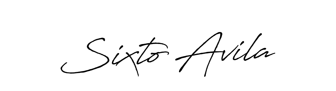 Create a beautiful signature design for name Sixto Avila. With this signature (Antro_Vectra_Bolder) fonts, you can make a handwritten signature for free. Sixto Avila signature style 7 images and pictures png