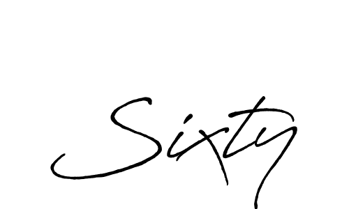 How to make Sixty name signature. Use Antro_Vectra_Bolder style for creating short signs online. This is the latest handwritten sign. Sixty signature style 7 images and pictures png