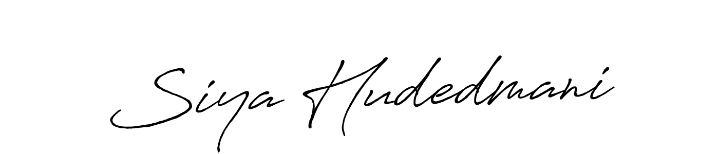 Create a beautiful signature design for name Siya Hudedmani. With this signature (Antro_Vectra_Bolder) fonts, you can make a handwritten signature for free. Siya Hudedmani signature style 7 images and pictures png