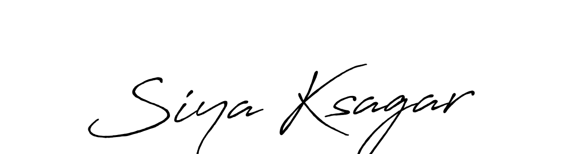 How to make Siya Ksagar name signature. Use Antro_Vectra_Bolder style for creating short signs online. This is the latest handwritten sign. Siya Ksagar signature style 7 images and pictures png