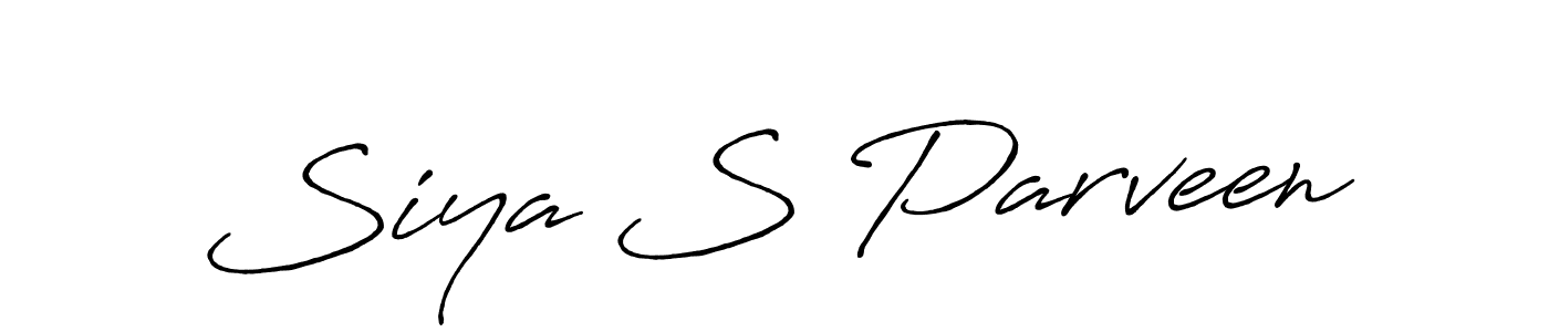 Also we have Siya S Parveen name is the best signature style. Create professional handwritten signature collection using Antro_Vectra_Bolder autograph style. Siya S Parveen signature style 7 images and pictures png