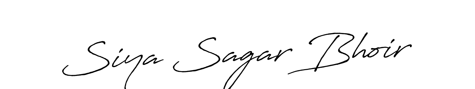 Create a beautiful signature design for name Siya Sagar Bhoir. With this signature (Antro_Vectra_Bolder) fonts, you can make a handwritten signature for free. Siya Sagar Bhoir signature style 7 images and pictures png