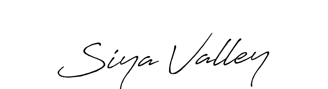 Make a beautiful signature design for name Siya Valley. With this signature (Antro_Vectra_Bolder) style, you can create a handwritten signature for free. Siya Valley signature style 7 images and pictures png