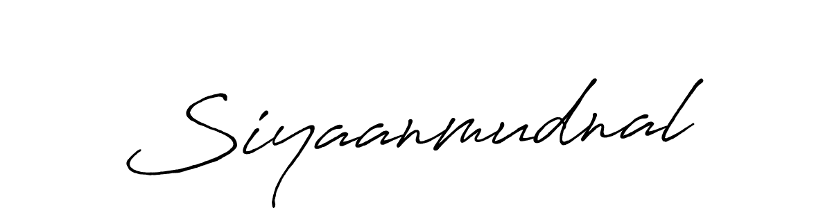 Create a beautiful signature design for name Siyaanmudnal. With this signature (Antro_Vectra_Bolder) fonts, you can make a handwritten signature for free. Siyaanmudnal signature style 7 images and pictures png